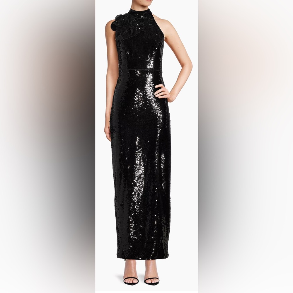 Milly
Sabine Sequined Rosette Column Gown